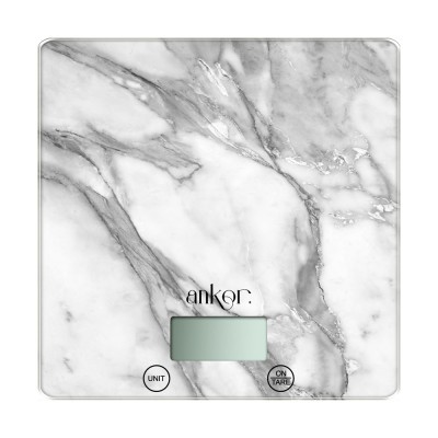 ΖΥΓΑΡΙΑ ΗΛΕΚΤΡΟΝΙΚΗ ΤΕΤΡΑΓΩΝΗ 15kg ΓΥΑΛΙΝΗ ΜΑΡΜΑΡΟ 21x21x2 εκ. ANKOR