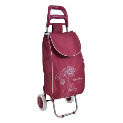 ΚΑΡΟΤΣΙ ΛΑΪΚΗΣ ΜΕΤΑΛΛΙΚΟ ΜΕ ΜΠΟΡΝΤΟ ΣΑΚΟ ΚΑΙ ΣΧΕΔΙΟ ΛΩΤΟΥΣ 35x27x94εκ. ANKOR