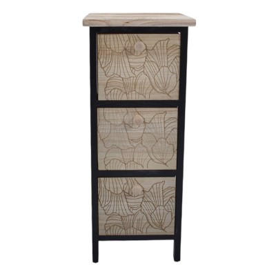 ΣΥΡΤΑΡΙΕΡΑ ΞΥΛΙΝΗ ΜΕ 3 ΣΥΡΤΑΡΙΑ ΣΕ ΜΑΥΡΟ ΚΑΙ ΦΥΣΙΚΟ ΧΡΩΜΑ 26x32x62εκ.ANKOR