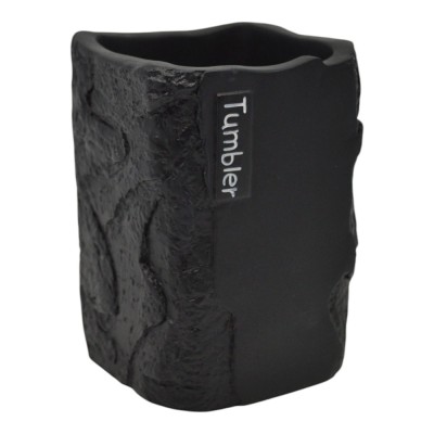 ΠΟΤΗΡΟΘΗΚΗ ΠΟΛΥΕΣΤΕΡΙΚΗ ΜΑΥΡΗ ΜΕ ΟΨΗ ΠΕΤΡΑΣ 7,7x7,7x10,8εκ.ANKOR