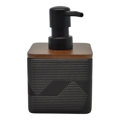 DISPENSER ΠΟΛΥΕΣΤΕΡΙΚΟ ΜΑΥΡΟ ΤΕΤΡΑΓΩΝΟ ΜΕ ΞΥΛΟ ΑΚΑΚΙΑΣ 8,3x8,3x13,5εκ.ANKOR