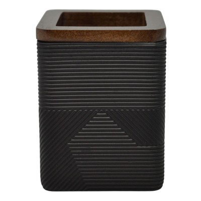 ΠΟΤΗΡΟΘΗΚΗ ΠΟΛΥΕΣΤΕΡΙΚΗ ΜΑΥΡΗ ΤΕΤΡΑΓΩΝΗ ΜΕ ΞΥΛΟ ΑΚΑΚΙΑΣ 8x8x10εκ.ANKOR