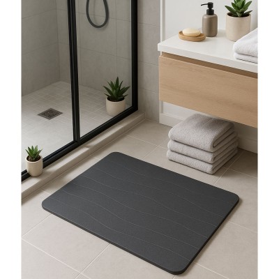 ΠΑΤΑΚΙ ΑΠΟ ΔΙΑΤΟΜΙΤΗ ΓΚΡΙ ΜΕ ΑΝΑΓΛΥΦΕΣ ΓΡΑΜΜΕΣ 39x60εκ. ANKOR