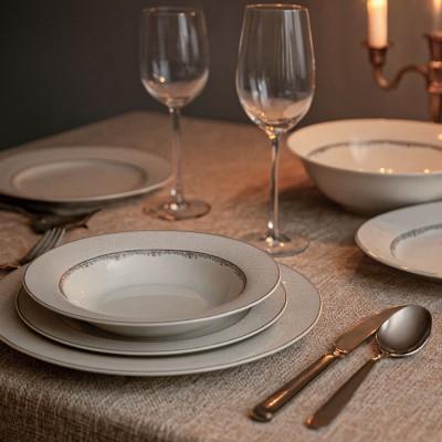 ΣΕΡΒΙΤΣΙΟ ΠΙΑΤΩΝ ΠΟΡΣΕΛΑΝΙΝΟ 20ΤΜΧ ΜΕ ΚΡΑΚΕΛΕ ΣΧΕΔΙΟ ΚΑΙ ΑΣΗΜΙ ΜΠΟΡΝΤΟΥΡΑ ANKOR