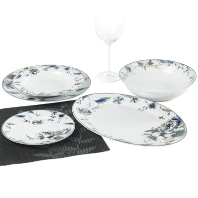 ΣΕΡΒΙΤΣΙΟ ΠΙΑΤΩΝ ΠΟΡΣΕΛΑΝΙΝΟ 20ΤΜΧ ΜΕ ΛΟΥΛΟΥΔΑΤΟ ΣΧΕΔΙΟ ΚΑΙ ΑΣΗΜΙ ΜΠΟΡΝΤΟΥΡΑ ANKOR