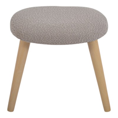 ΣΚΑΜΠΟ ΥΦΑΣΜΑΤΙΝΟ ΣΕ TAUPE ΧΡΩΜΑ ΜΕ ΞΥΛΙΝΑ ΠΟΔΙΑ 40x30x40εκ. ANKOR