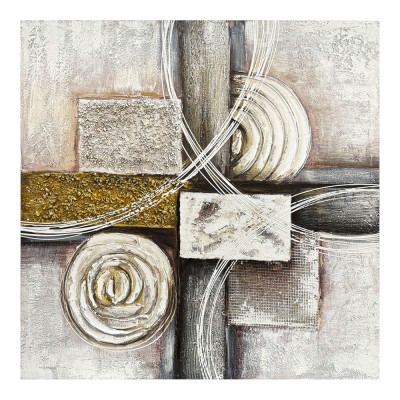 ΠΙΝΑΚΑΣ ΕΛΑΙΟΓΡΑΦΙΑ ΣΕ ΤΥΠΩΜΕΝΟ ΚΑΜΒΑ ΜΕ ΓΕΩΜΕΤΡΙΚΟ ΣΧΕΔΙΟ 80x80εκ. ANKOR