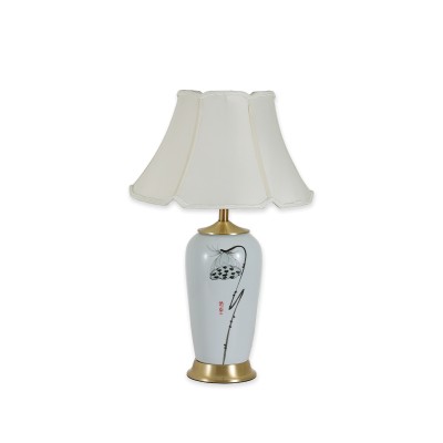 TLC 6356 ΕΠΙΤΡΑΠΕΖΙΑ ΛΑΜΠΑ ΚΕΡΑΜΙΚΗ ΜΕ ΑΜΠΑΖΟΥΡ