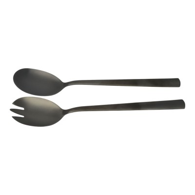 ΣΕΤ ΣΕΡΒΙΡΙΣΜΑΤΟΣ ΣΑΛΑΤΑΣ INOX ΣΕ ΜΑΥΡΟ ΧΡΩΜΑ 23,8εκ. ANKOR