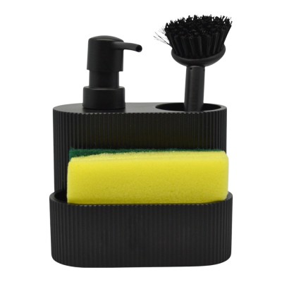 DISPENSER ΚΟΥΖΙΝΑΣ ΠΟΛΥΕΣΤΕΡΙΚΟ ΜΕ ΘΗΚΗ ΓΙΑ ΣΦΟΥΓΓΑΡΙ ΚΑΙ ΒΟΥΡΤΣΑΚΙ ΜΑΥΡΟ ΧΡΩΜΑ 13,3x9,7x15,7εκ.ANKOR