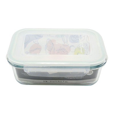 ΦΑΓΗΤΟΔΟΧΕΙΟ ΟΡΘΟΓΩΝΙΟ ΑΠΟ ΠΥΡΑΝΤΟΧΟ ΓΥΑΛΙ ΜΕ ΠΛΑΣΤΙΚΟ ΚΑΠΑΚΙ 1,0lt ANKOR