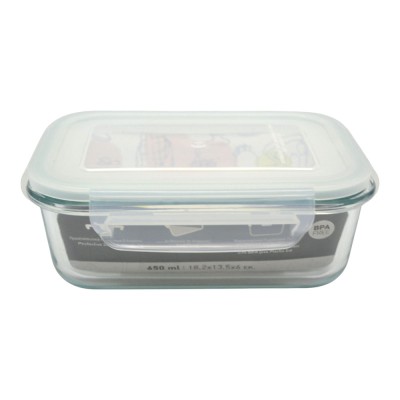 ΦΑΓΗΤΟΔΟΧΕΙΟ ΟΡΘΟΓΩΝΙΟ ΑΠΟ ΠΥΡΑΝΤΟΧΟ ΓΥΑΛΙ ΜΕ ΠΛΑΣΤΙΚΟ ΚΑΠΑΚΙ 0,65lt ANKOR