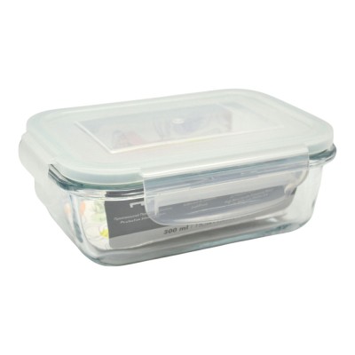 ΦΑΓΗΤΟΔΟΧΕΙΟ ΟΡΘΟΓΩΝΙΟ ΑΠΟ ΠΥΡΑΝΤΟΧΟ ΓΥΑΛΙ ΜΕ ΠΛΑΣΤΙΚΟ ΚΑΠΑΚΙ 0,30lt ANKOR