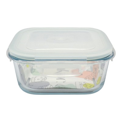 ΦΑΓΗΤΟΔΟΧΕΙΟ ΤΕΤΡΑΓΩΝΟ ΑΠΟ ΠΥΡΑΝΤΟΧΟ ΓΥΑΛΙ ΜΕ ΠΛΑΣΤΙΚΟ ΚΑΠΑΚΙ 0,75lt ANKOR