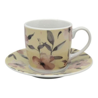 ΣΕΤ ΦΛΥΤΖΑΝΙΑ ΚΑΦΕ ΠΟΡΣΕΛΑΝΙΝΑ 110ml ΦΛΟΡΑΛ ΣΧΕΔΙΟ ANKOR