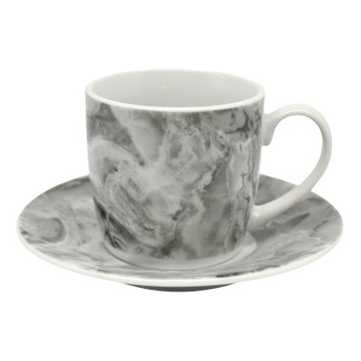 ΣΕΤ ΦΛΥΤΖΑΝΙΑ ΚΑΦΕ ΠΟΡΣΕΛΑΝΙΝΑ 110ml ΓΚΡΙ ΜΑΡΜΑΡΟ ANKOR