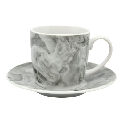 ΣΕΤ ΦΛΥΤΖΑΝΙΑ ΚΑΦΕ ΠΟΡΣΕΛΑΝΙΝΑ 110ml ΓΚΡΙ ΜΑΡΜΑΡΟ ANKOR
