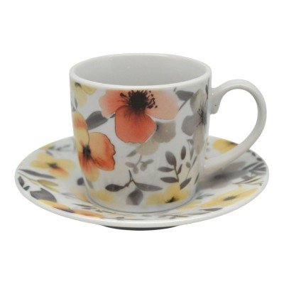 ΣΕΤ ΦΛΥΤΖΑΝΙΑ ΚΑΦΕ ΠΟΡΣΕΛΑΝΙΝΑ 110ml ΜΕ ΣΧΕΔΙΟ ΛΟΥΛΟΥΔΙΑ ANKOR