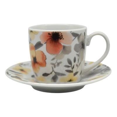 ΣΕΤ ΦΛΥΤΖΑΝΙΑ ΚΑΦΕ ΠΟΡΣΕΛΑΝΙΝΑ 110ml ΜΕ ΣΧΕΔΙΟ ΛΟΥΛΟΥΔΙΑ ANKOR