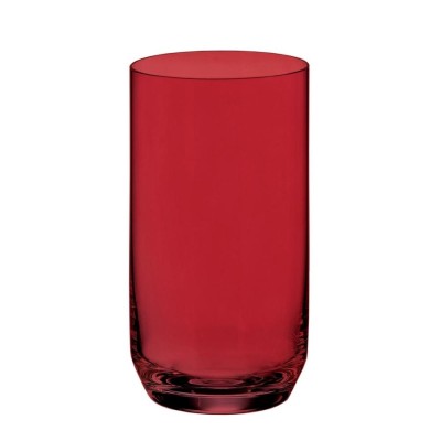 ΣΕΤ 6τεμ. ΠΟΤΗΡΙΑ ΣΩΛΗΝΑ 400ml ARA/RED - CRYSTAL BOHEMIA