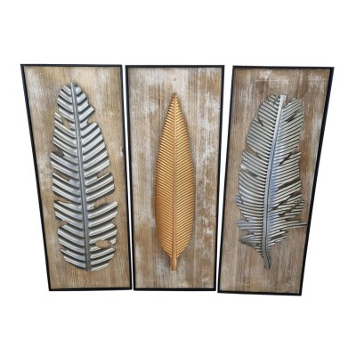 ΔΙΑΚΟΣΜΗΤΙΚΑ ΤΟΙΧΟΥ (27x51cm)x3 ΣΕΤ 3τεμ. ΜΕΤΑΛ. 222/BG009S-T3 - ORIANA FERELLI