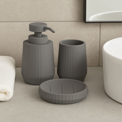 DISPENSER ΠΟΛΥΕΣΤΕΡΙΚΟ ΓΚΡΙ ΜΕ ΡΙΓΕΣ 9x9x14,3εκ.ANKOR