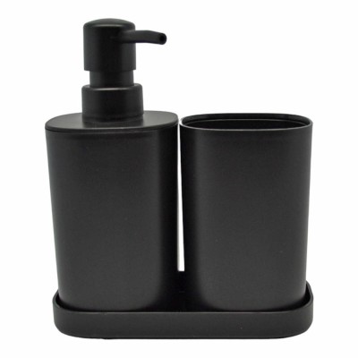 ΣΕΤ ΑΞΕΣΟΥΑΡ ΜΠΑΝΙΟΥ ΠΛΑΣΤΙΚΟ 3 ΤΕΜΑΧΙΩΝ ΣΕ ΜΑΥΡΟ ΜΑΤ ΧΡΩΜΑ ANKOR