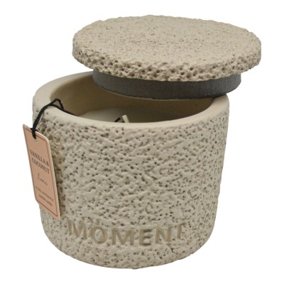 ΑΡΩΜΑΤΙΚΟ ΚΕΡΙ VANILLA & COCONUT ΣΕ ΤΣΙΜΕΝΤΕΝΙΟ ΔΟΧΕΙΟ ΜΕ ΚΑΠΑΚΙ 8,8x8,8x8,4εκ. ANKOR