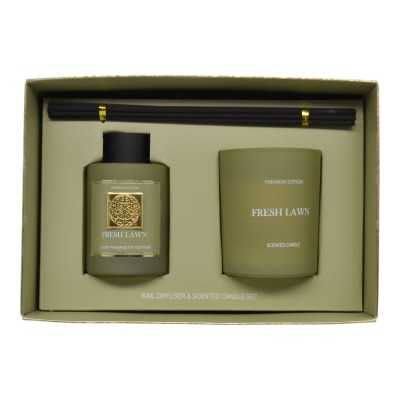 ΣΕΤ ΑΡΩΜΑΤΙΚΟΥ ΧΩΡΟΥ 50ml ΚΑΙ ΚΕΡΙΟΥ FRESH LAWN ANKOR