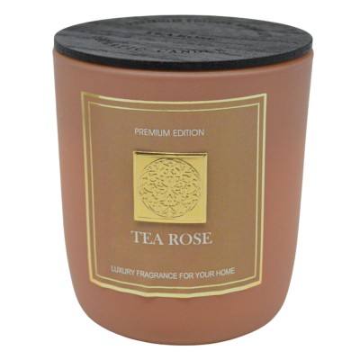 ΑΡΩΜΑΤΙΚΟ ΚΕΡΙ TEA ROSE ΣΕ ΓΥΑΛΙΝΟ ΔΟΧΕΙΟ ΜΕ ΚΑΠΑΚΙ 8x8x9εκ. ANKOR