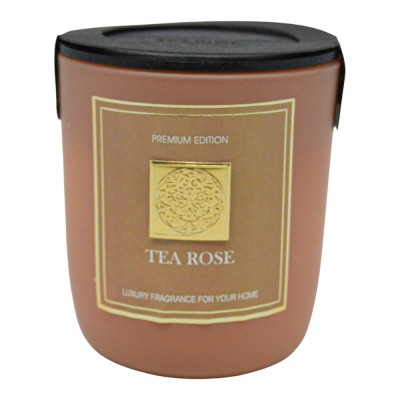 ΑΡΩΜΑΤΙΚΟ ΚΕΡΙ TEA ROSE ΣΕ ΓΥΑΛΙΝΟ ΔΟΧΕΙΟ ΜΕ ΚΑΠΑΚΙ 8x8x9εκ. ANKOR