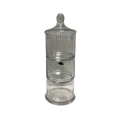 Φοντανιέρα γυάλινη λευκή 3 θέσεων