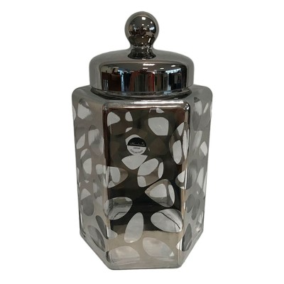 Βάζο γυάλινο διακοσμητικό με καπάκι