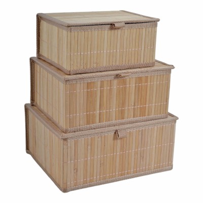 ΣΕΤ 3 ΚΟΥΤΙΑ ΑΠΟΘΗΚΕΥΣΗΣ ΜΠΑΜΠΟΥ ΣΕ ΦΥΣΙΚΟ ΧΡΩΜΑ ANKOR