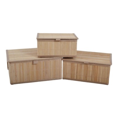 ΣΕΤ 3 ΚΟΥΤΙΑ ΑΠΟΘΗΚΕΥΣΗΣ ΜΠΑΜΠΟΥ ΣΕ ΦΥΣΙΚΟ ΧΡΩΜΑ ANKOR