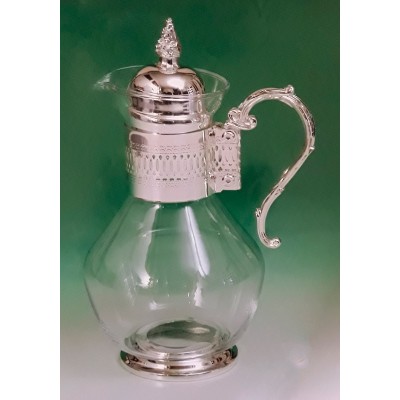 Κανάτα Γυάλινη Επάργυρη 1500ml