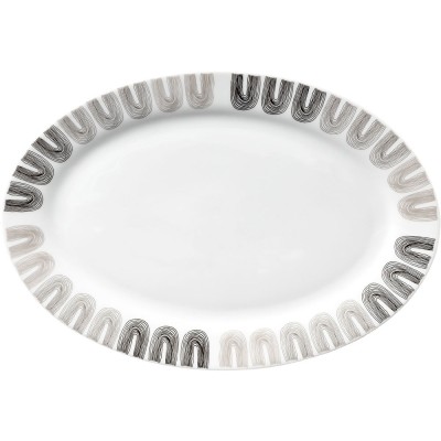 ΠΙΑΤΕΛΑ ΠΟΡΣΕΛΑΝΙΝΗ ΜΠΕΖ ΚΑΙ ΜΑΥΡΟ ΣΧΕΔΙΟ 30,5εκ.ANKOR