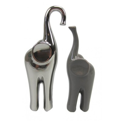 Ελέφαντας κεραμικό διακοσμητικό σετ 2τεμ