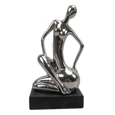 Γυναικεία Φιγούρα Κεραμική Ασημί