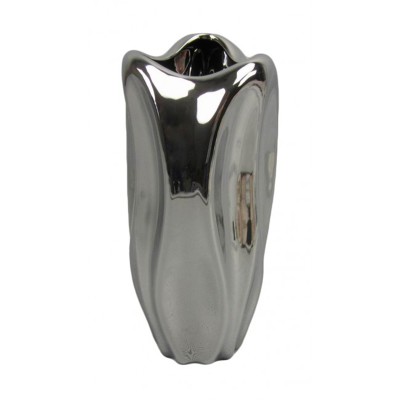 Βάζο κεραμικό διακοσμητικό ασημί
