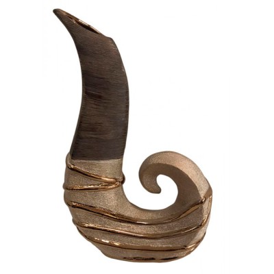 Κεραμικό καφέ-χρυσό Διακοσμητικό Φλόγα