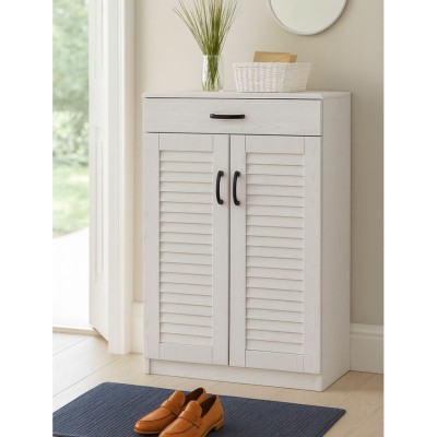 ΠΑΠΟΥΤΣΟΘΗΚΗ ΝΤΟΥΛΑΠΙ ΜΕ ΣΥΡΤΑΡΙ ΞΥΛΙΝΟ 68x32x98εκ.ΣΕ ΑΣΠΡΟ ΧΡΩΜΑ ANKOR