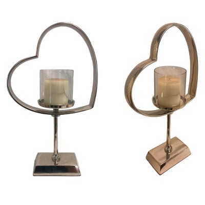 Κηροπήγιο Καρδιά Μεταλλικό Διακοσμητικό Σφυρήλατο