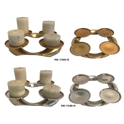 Κηροπήγιο Μεταλλικό Σφυρήλατο Διακοσμητικό 4 Θέσεων