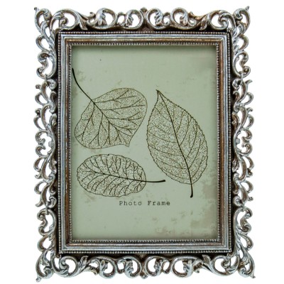 Κορνίζα Polyresin Ασημί BLY17772-4 10×15εκ.