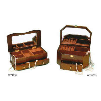 Μπιζουτιέρα ξύλινη με συρτάρι και καθρέπτη WY1016-WY11033