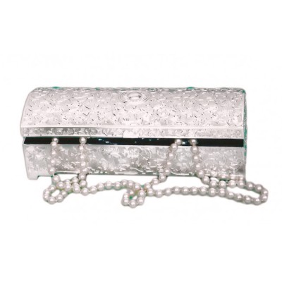 Μπιζουτιέρα επάργυρη ορθογώνια 12358DL