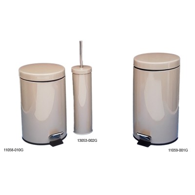 Κάδος Απορριμάτων & Πιγκάλ μεταλλικό μπεζ