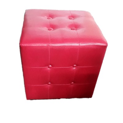 Σκαμπό από δερματίνη κόκκινο