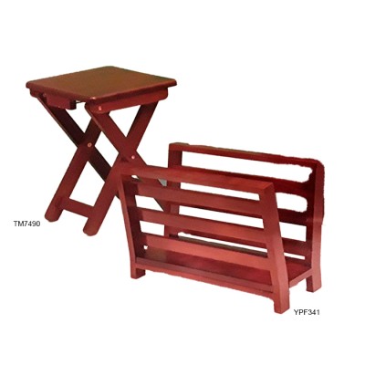 Σκαμπό πτυσσόμενο- Θήκη περιοδικών